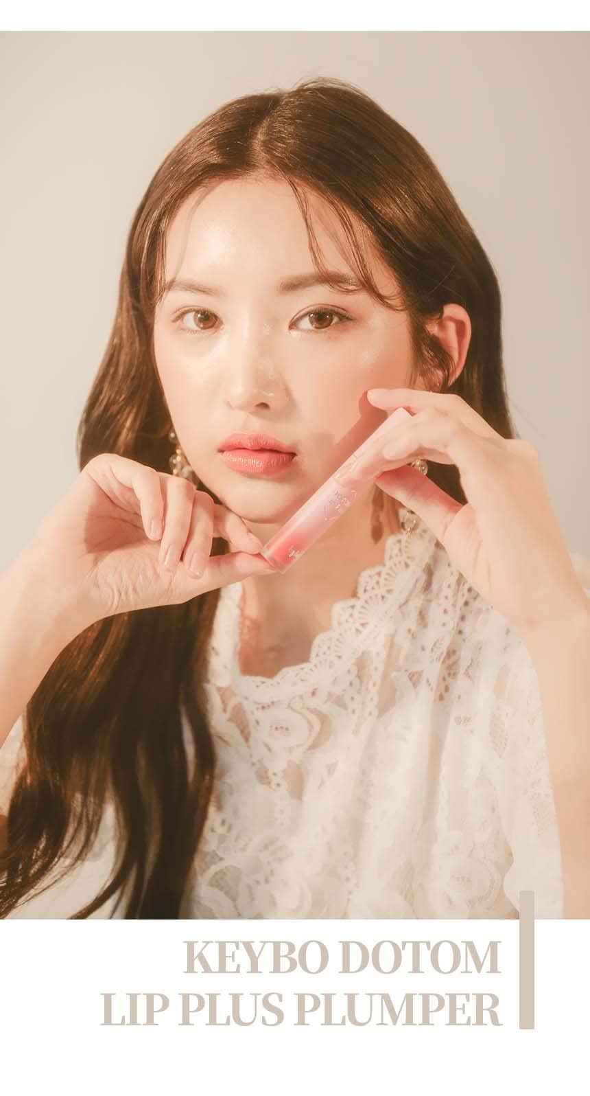 keybo Lip Plumper Dotom Lip Plus 16 Colors, 3 Steps Extreme Plumping Clear Lip Gloss by Essence Lip Care Oil & 16 Color Tints from Korean Makeup (31. Grand Master-Spring Glass)