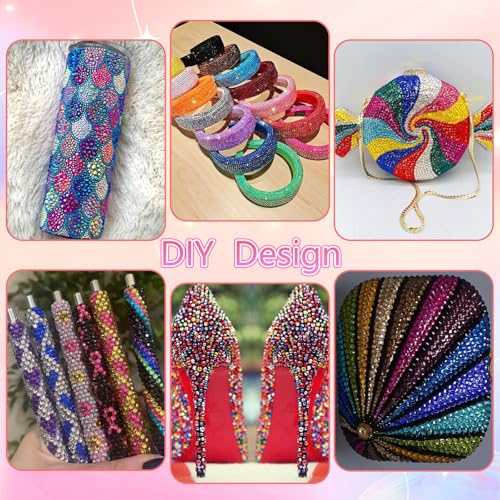 RODAKY 30-Color Jelly Resin Rhinestone Kit 3mm Flatback Gems for Nail Art