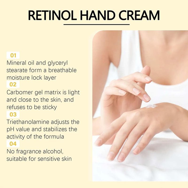 Retinol Hand Cream - Anti-Aging Formula with Collagen for Dry, Chapped Hands | 50g Nourishing Moisturizer