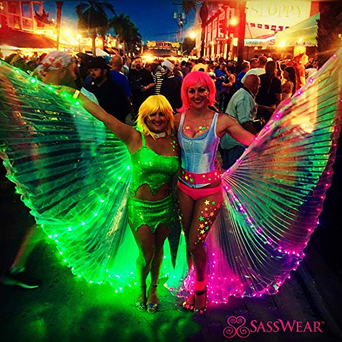 Sasswear Neon Star Body Stickers - 40 Pack for Raves & Glow Parties