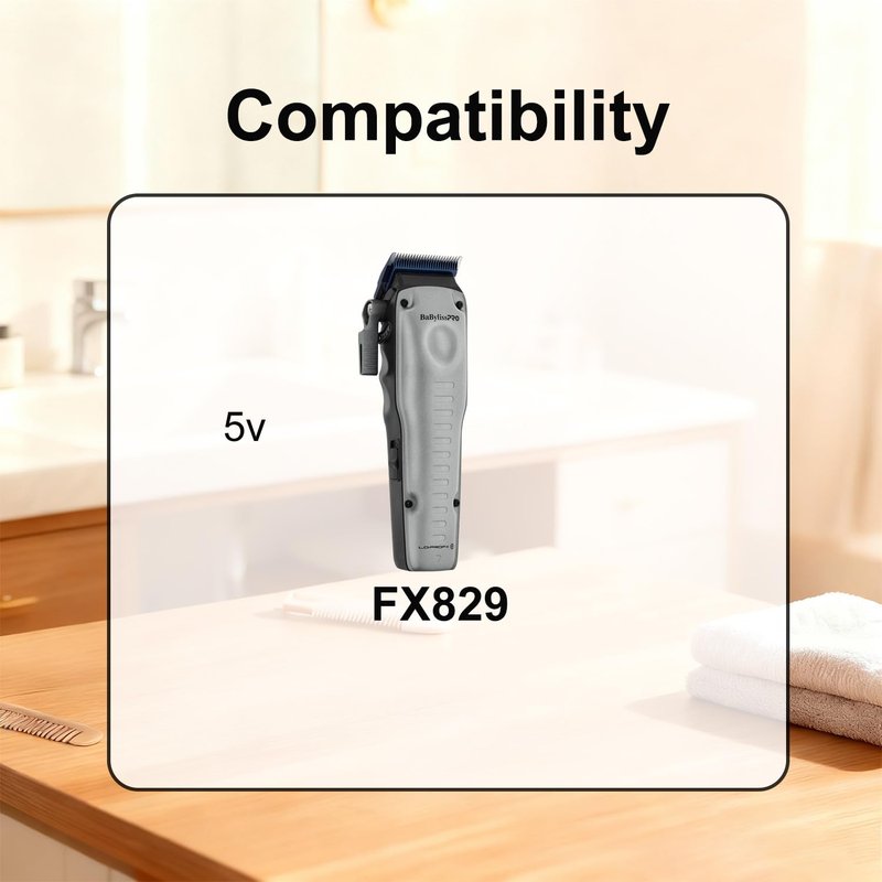 5V Replacement Charger for BaBylissPRO FXONE LO-PROFX FX829 Professional Cordless Clippers Power Cord