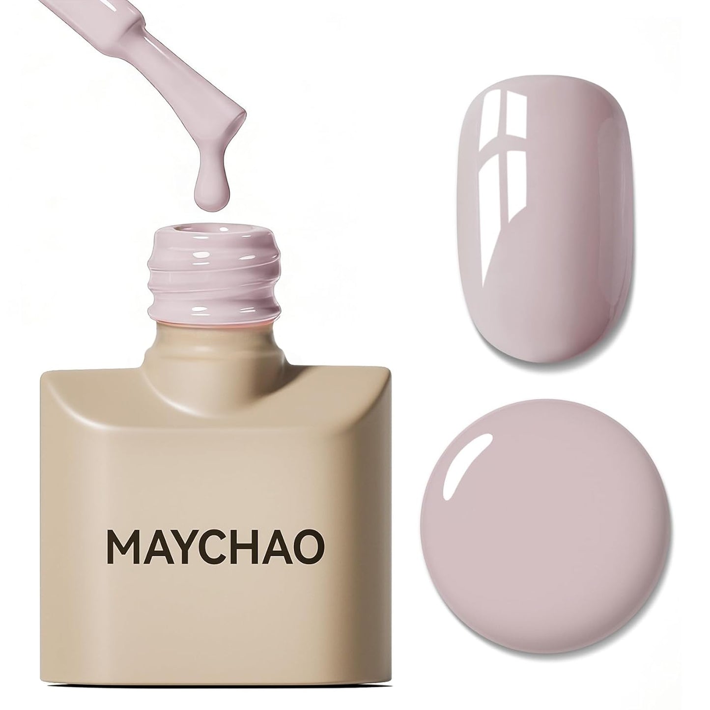 Light Pink Gel Nail Polish - 15ML Soak Off UV/LED for DIY Nail Art | Peach Pink Color, 0.5 OZ