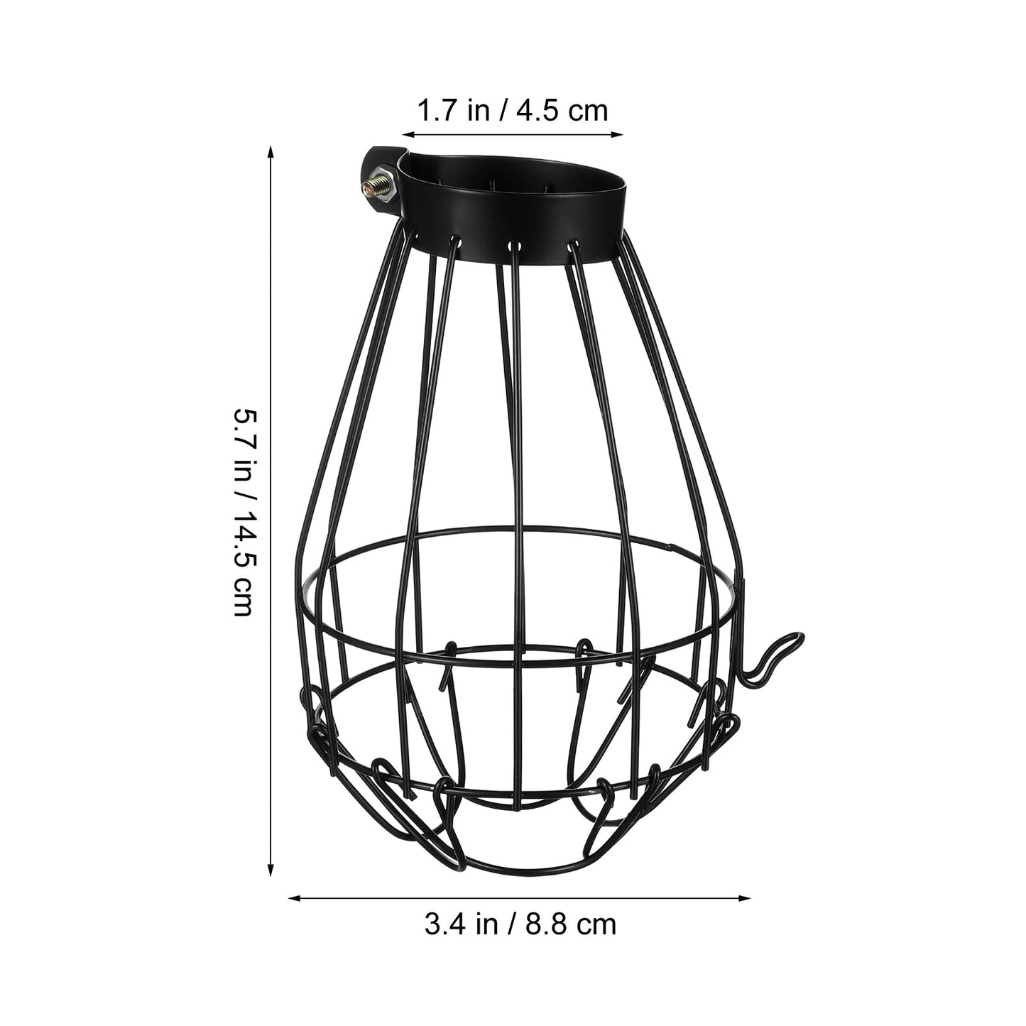 Uonlytech Light Bulb Cover Metal Lamp Bulb Guard Industrial Clamp on Metal Guard Cage Hanging Cover for Pendant Farmhouse Light Vintage s
