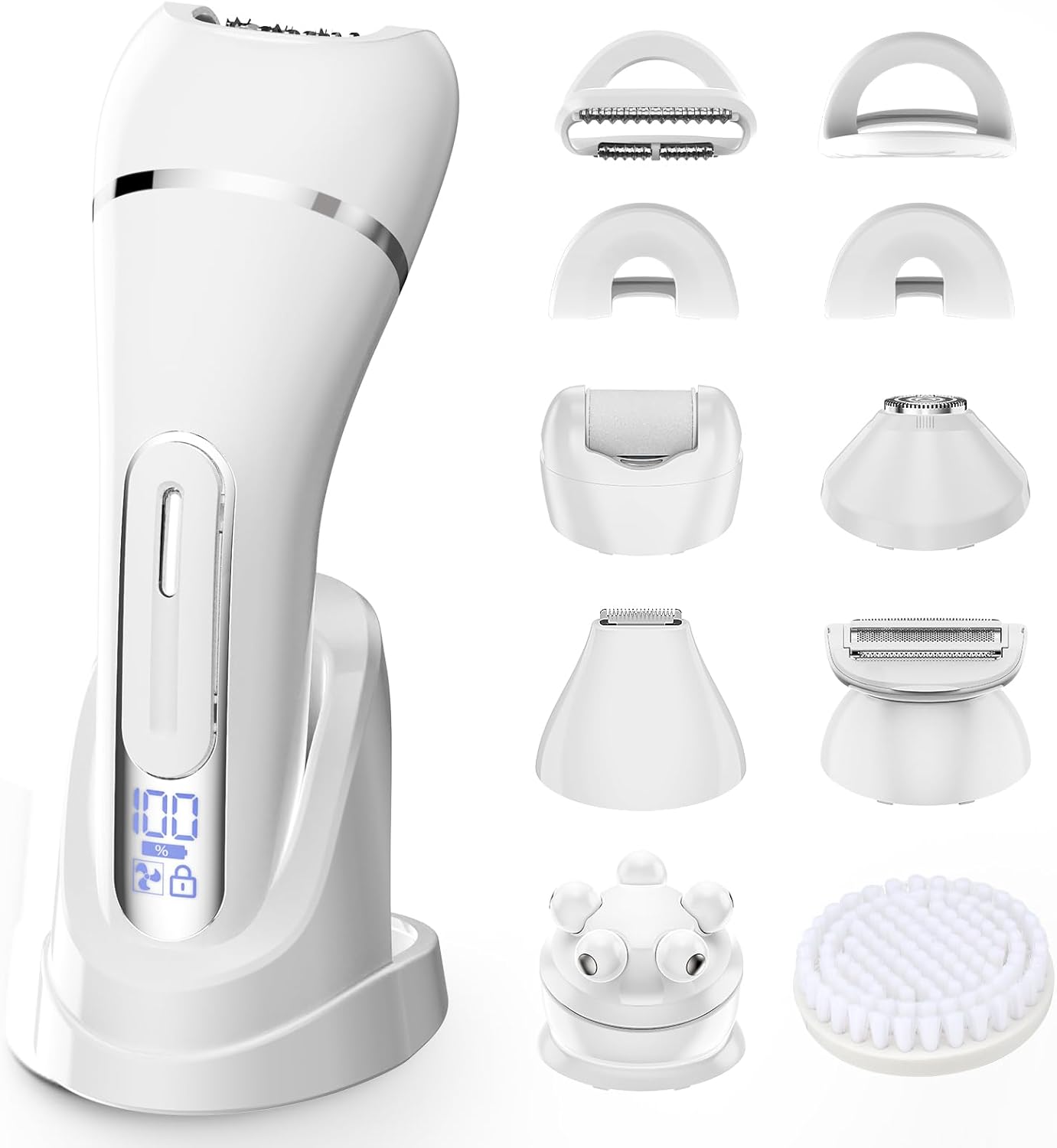 Electric Shavers for Women - 7-in-1 Hair Removal Kit with Epilator, Trimmer & Massager | Waterproof, Versatile Grooming Set