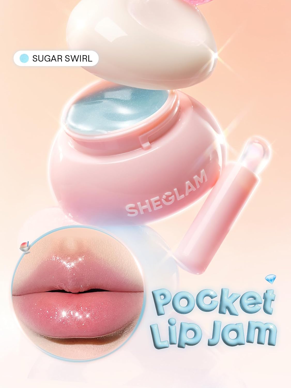 Hydra Jelly Pocket Lip Jam - Hydrating Lip Gloss for Moisture | Sugar Swirl Flavor