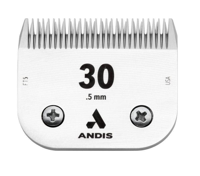 Andis 64260 ceramicEDGE Detachable Blade Size 30 – Carbon Steel Pet Clipper Blade, 1/50" Cut Length, Professional Grooming Performance