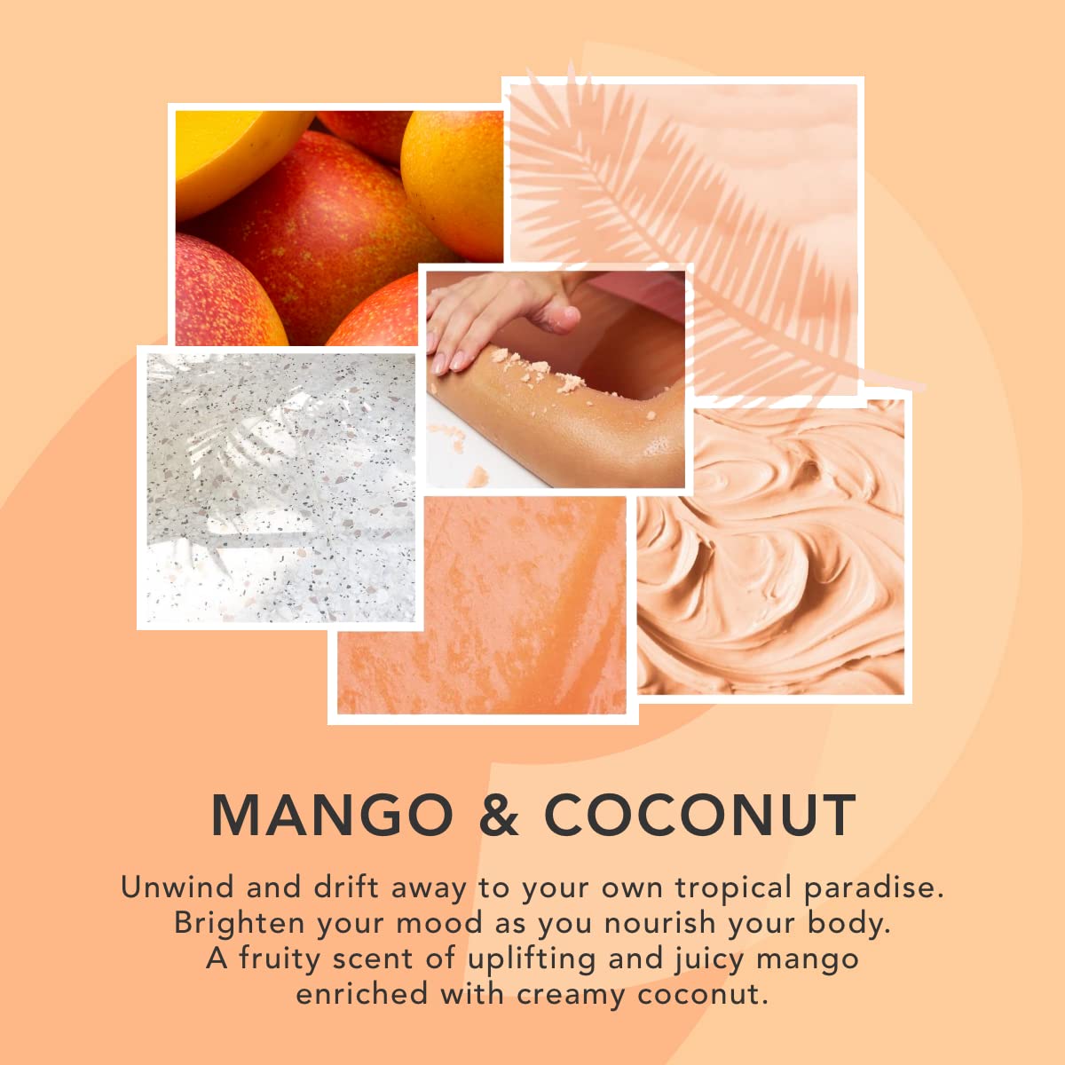 Mango Coconut Hair and Body Mist - Infused with Mango Butter & Coconut Oil | Vegan, Cruelty-Free, 6.8 oz