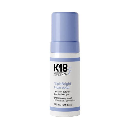 K18 TripleBright Purple Shampoo - Oxidation Defense for Brighter Blonde | Non-Staining, 4.2 Fl Oz