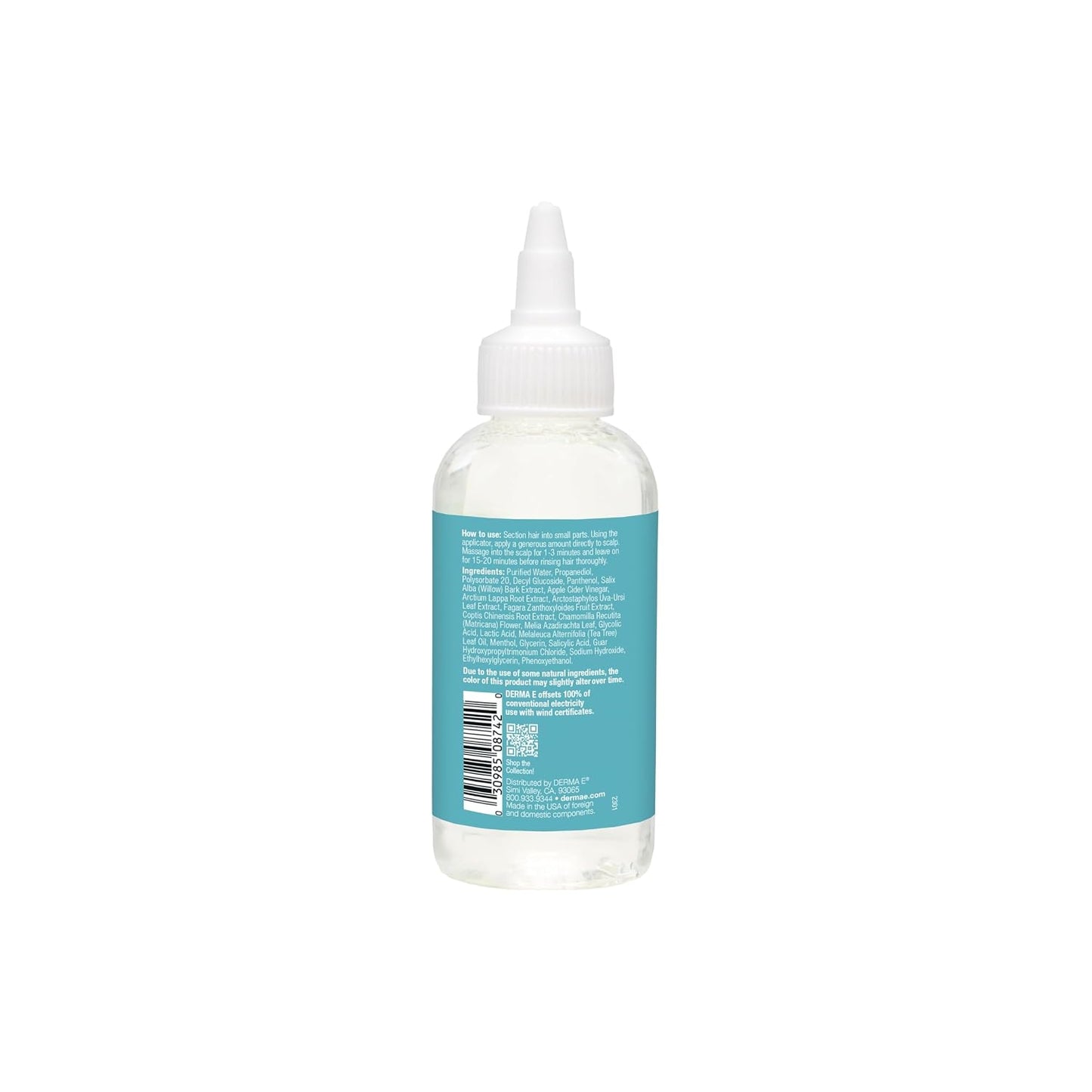 Derma E Scalp Relief Rinse - Salicylic & Lactic Acids Exfoliate Build-Up | 4 Fl Oz, Herbal Blend for Shine & Soothing