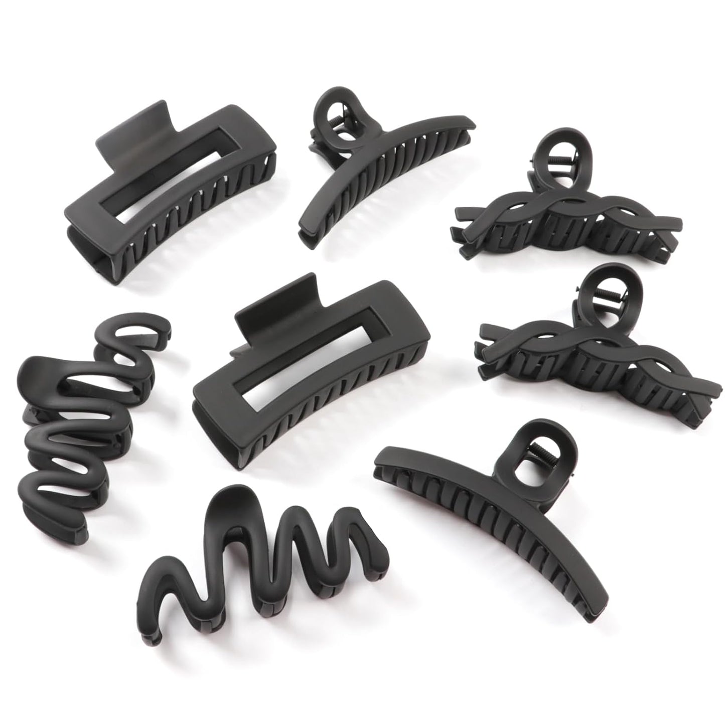 Large Matte Non-Slip Hair Clips for Women - 8-Pack in Unique Colors | Durable Claw Clips for Daily & Special Occasions