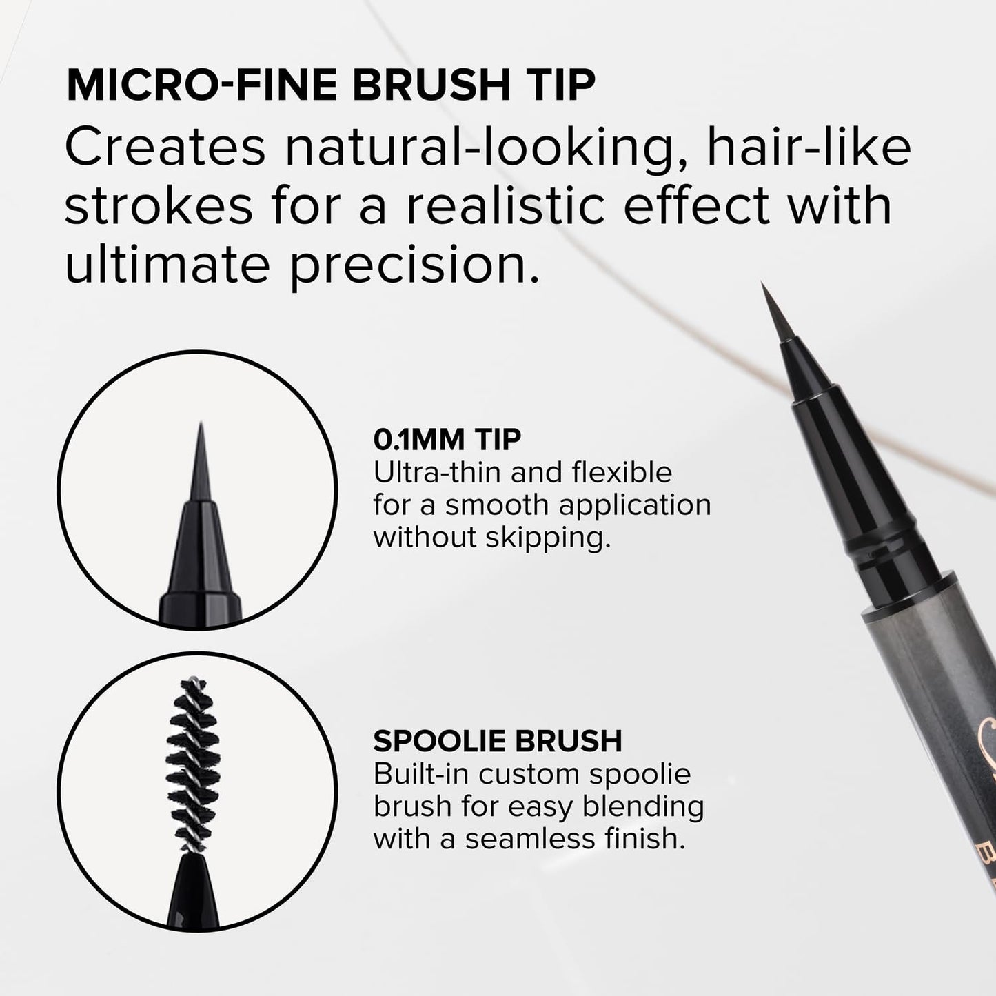 Anastasia Beverly Hills Microstroke Brow Pen - Waterproof Liquid Brow Definer with Fine Brush Tip for Natural-Looking Brows