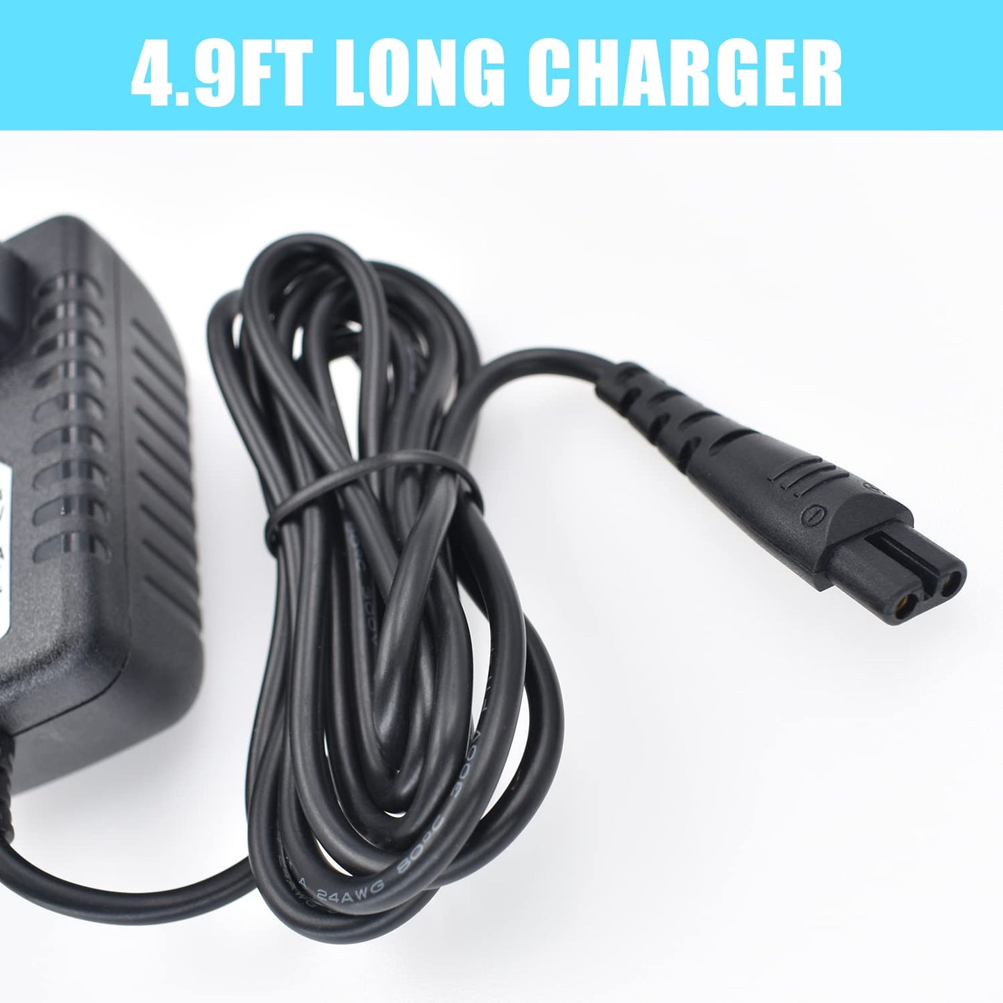 Replacement Charger for Remington Shaver F5-5800 F7800 F5800 F5790 F4790 R5150 R6130 R-6150 MS2-390 MS3-2700 MS680 R9100 Electric Razor Trimmer PA1204N Power Cord