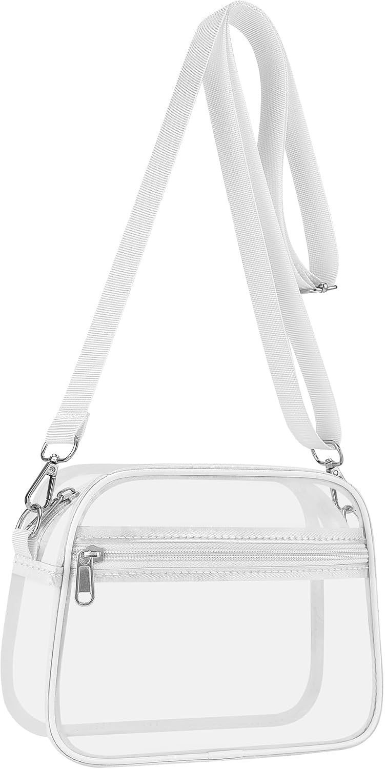 Clear Stadium Bag - Transparent Sports Fan Handbag with Adjustable Strap | Perfect for Concerts & Festivals
