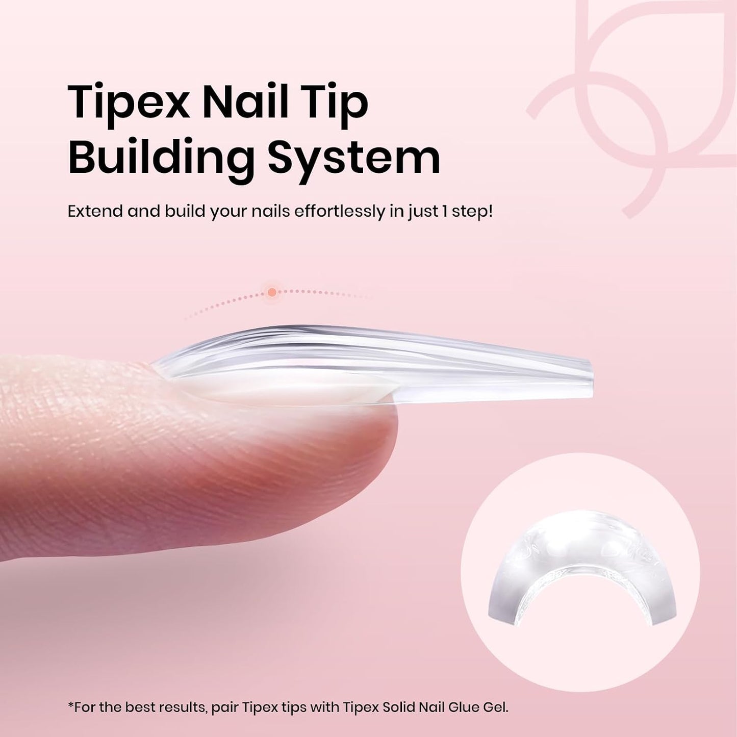 Apex Nail Tips - Long Coffin Shape, 192pcs in 16 Sizes 00-14 | Thicker Acrylic for DIY Salon Extensions