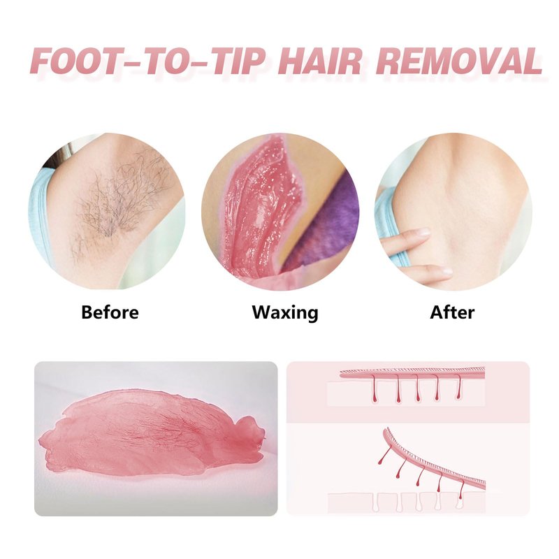 3lb Pink Hard Wax Beads, Rose Scent Creamy Brazilian Wax for Sensitive Skin & Fine Hair, Crack-Resistant Formula, Less Residue Stripless Wax for Face, Bikini & Body, Frequent Home Use & Salon Use