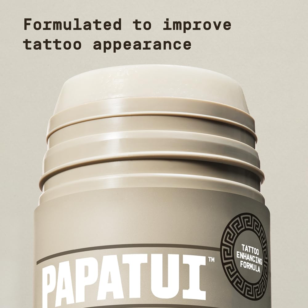 PAPATUI by Dwayne Johnson Mess-Free Enhancing Tattoo Stick | Revitalize, Protect and Brighten Tattoos | Made with Vitamin E | Fragrance-Free | 2.6oz