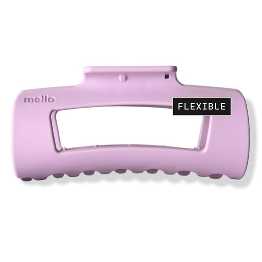 Mello Medium Hair Clip - Flexible Comfort Hair Claw for Women, Strong Hold for Thick & Thin Hair Styling, Durable Material, Matte Non-Slip Finish, Made in Korea, Patent Pending (Purple, Medium)