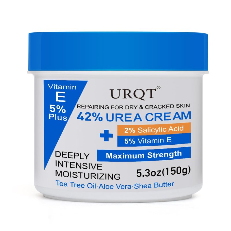 Urea Cream for Dry & Cracked Skin - 42% Moisturizer with Salicylic Acid, Vitamin E & Aloe Vera | Foot & Hand Repair Cream