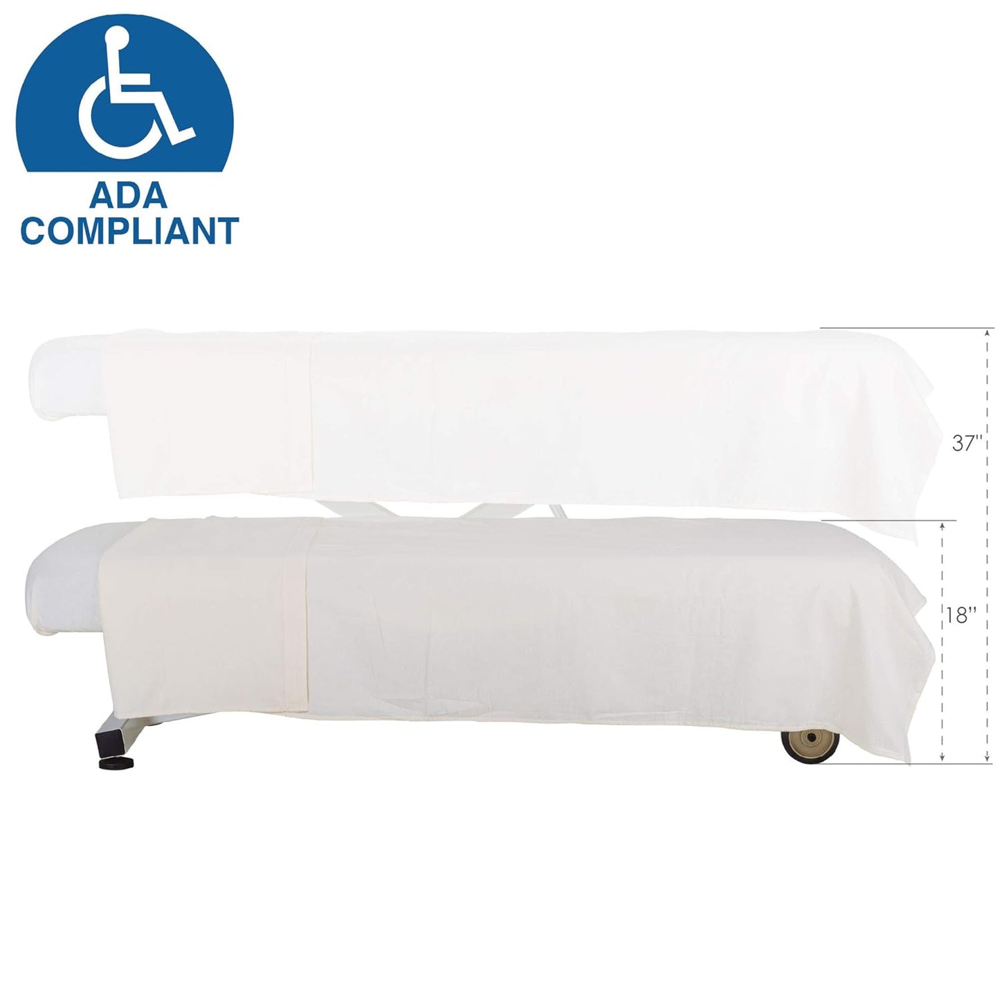 EarthLite Ellora Electric Lift Massage Table - Flat Top Design | 32" x 73" | Made in USA, Black