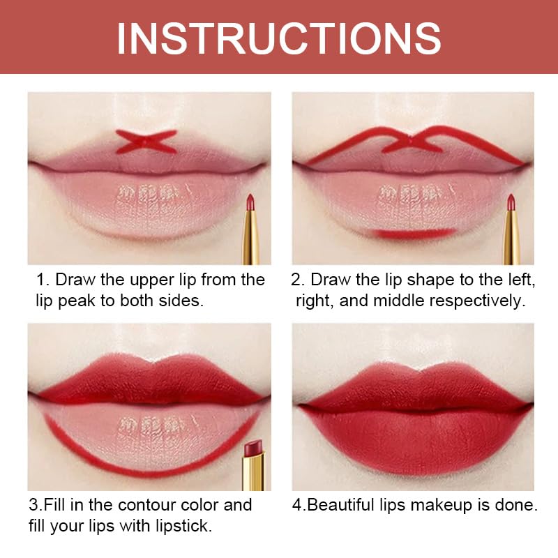 Chestnut Nude Brown Matte Lip Liner & Lipstick Set - Long Lasting, Waterproof, Smudge Proof | Antique Rose