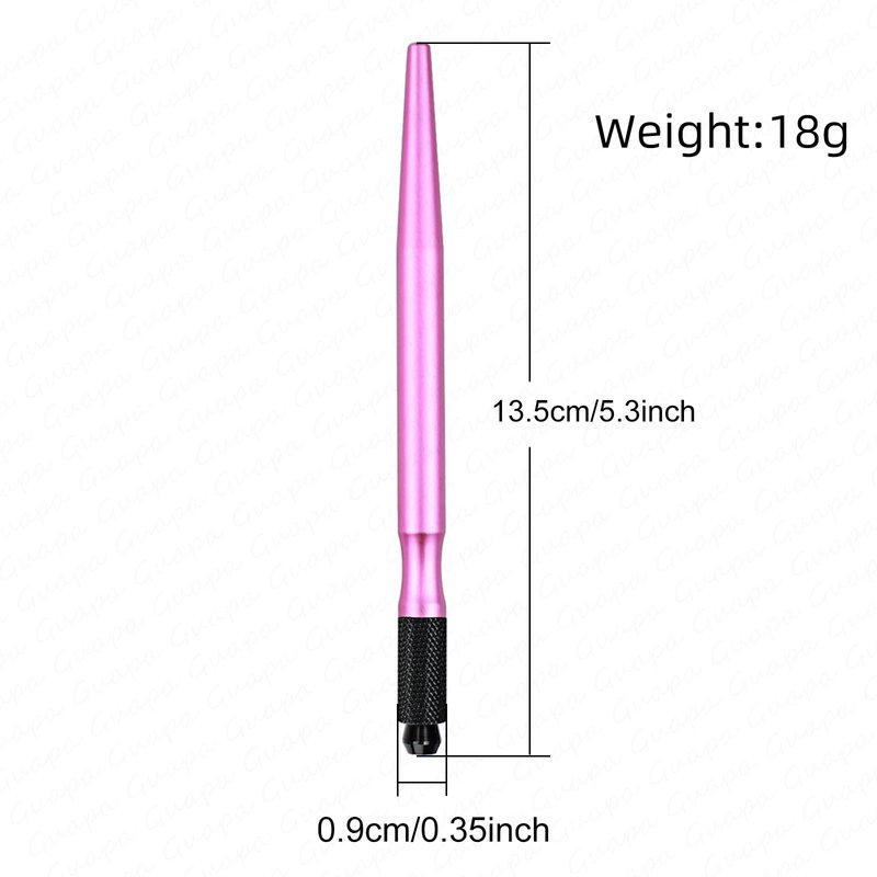 Guapa Professional Manual Microblading Pen Kit with 20 Disposable Microblading Needles - Matte Black/Pink Pen,Ergonomic Design for Eyebrow and Lip Tattooing (Kit 1-Pink)