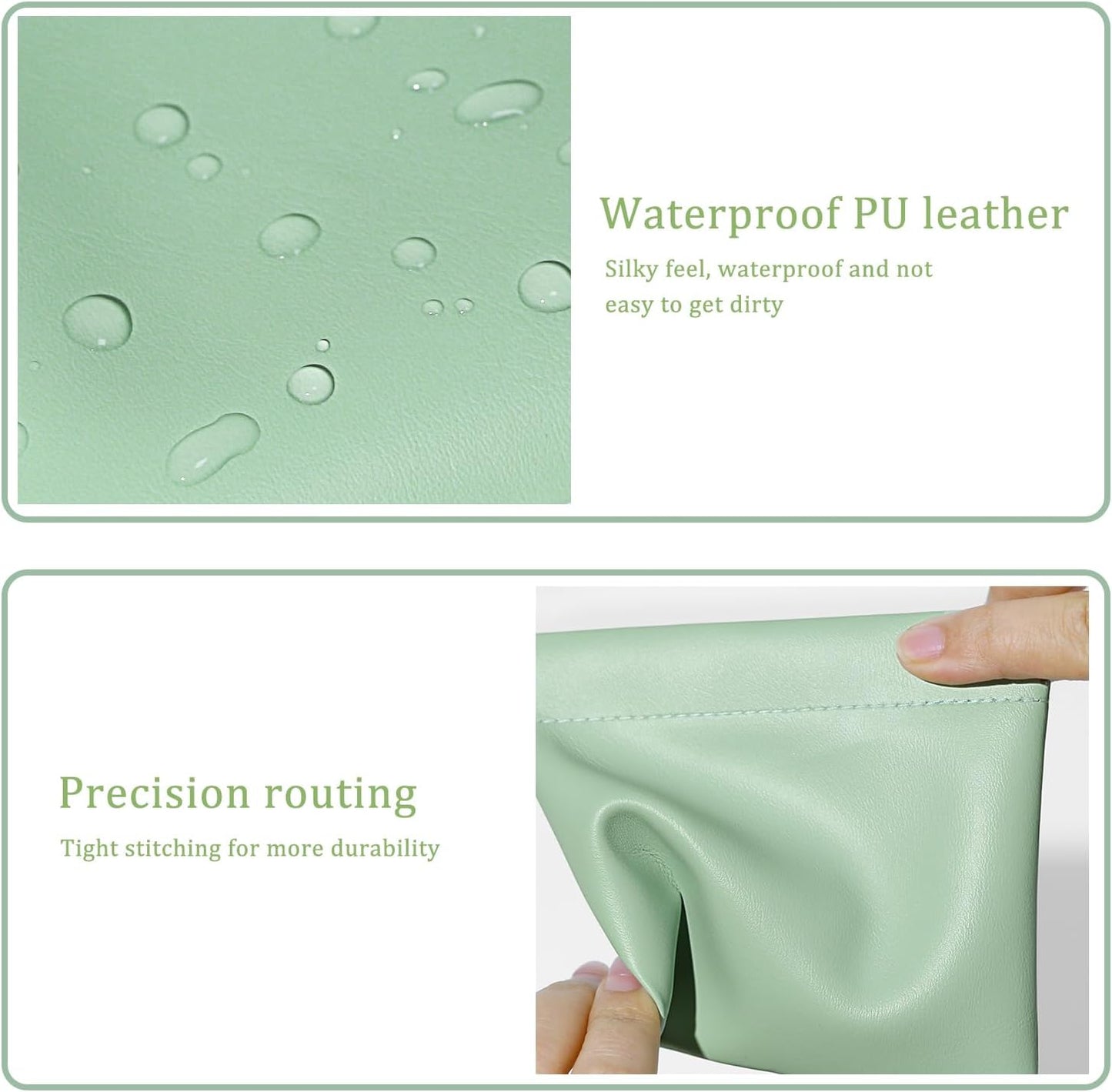 Small Leather Pocket Cosmetic Bag - Waterproof Makeup Organizer for Women | Mini Squeeze Coin Pouch - 4.7 x 4.3 In