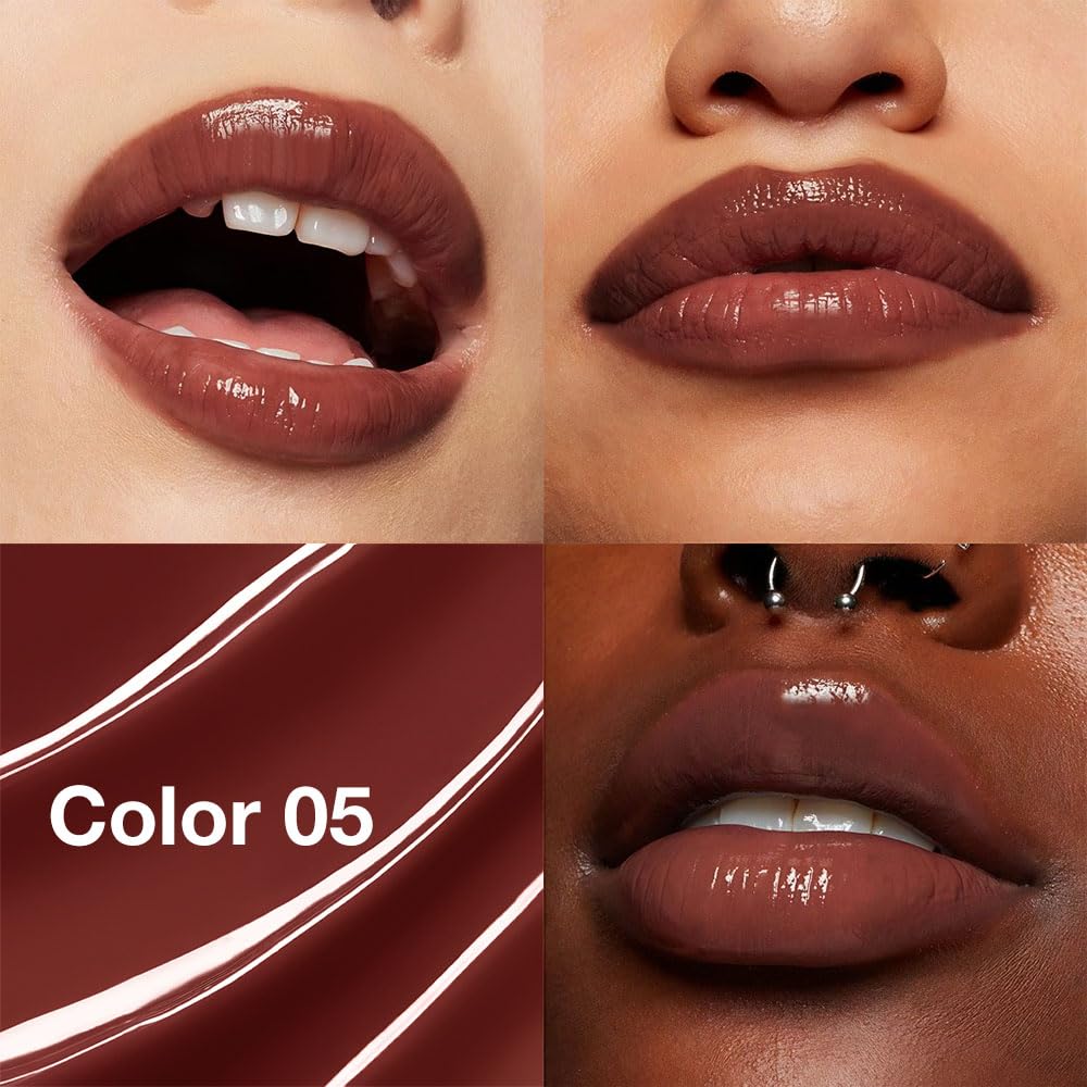 HHLTOH 1Pcs Tinted Lip Balm Moisturizing Lipstick – Waterproof Hydrating Matte Lip Balm for Women, Creamy Natural Color Stain for Dry Lips, Soft Matte Finish with Subtle Scent (#05 Deep Cherry Brown)