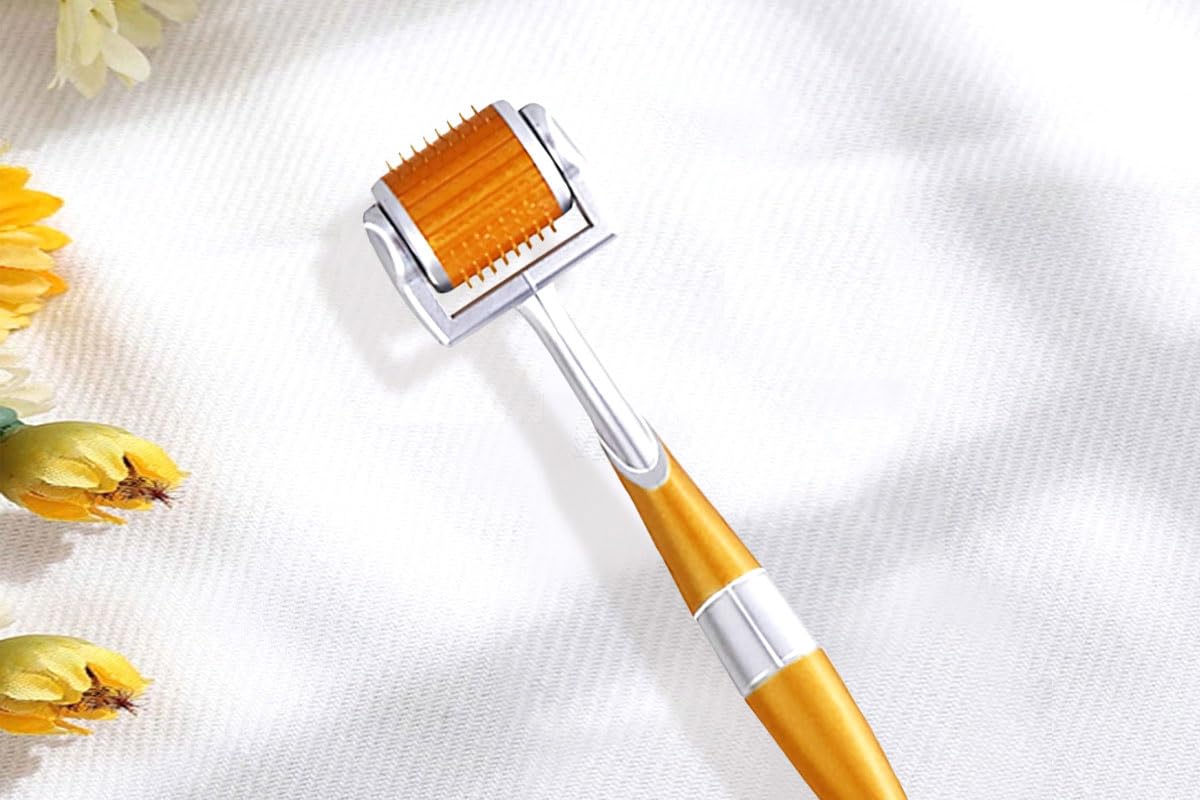 Derma Roller - 192 Titanium Micro Needles for Effective Microneedling | Home Use with Storage Case & Manual