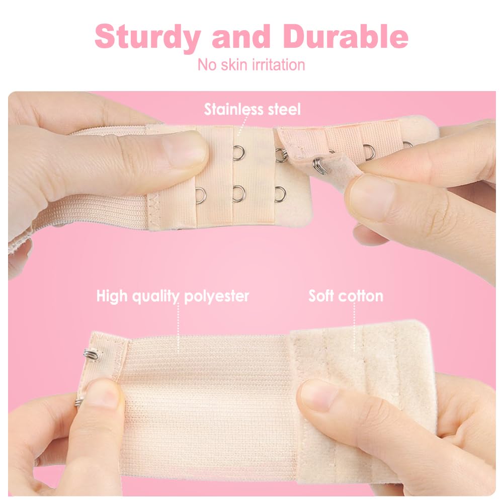 Women's Comfortable Bra Extender, Soft Bra Extension Strap with Storage Case for all Bra Brassiere Models, Elastic Lady's Bra Extender