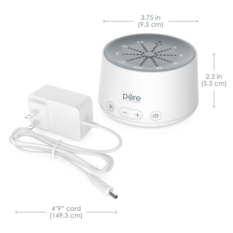 Pure Enrichment Doze Sound Machine and Sleep Light - 6 Soothing Sounds, Relaxing Pulse Light, Auto Sleep Timer, and Built-in USB Charger - All-Natural Sleep and Stress Reliever