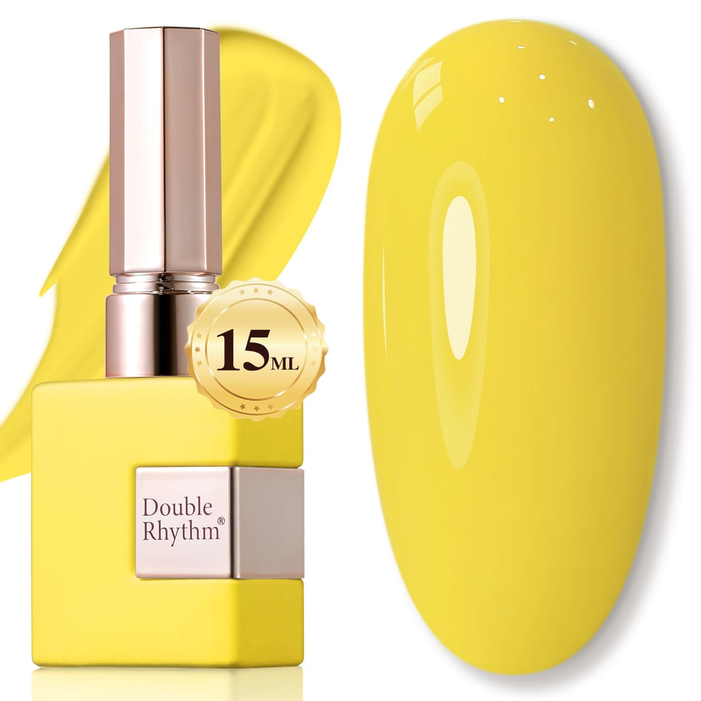Gel Nail Polish - Double Rhythm 15ML Pearl White Soak Off for Art Manicure | DIY at Home