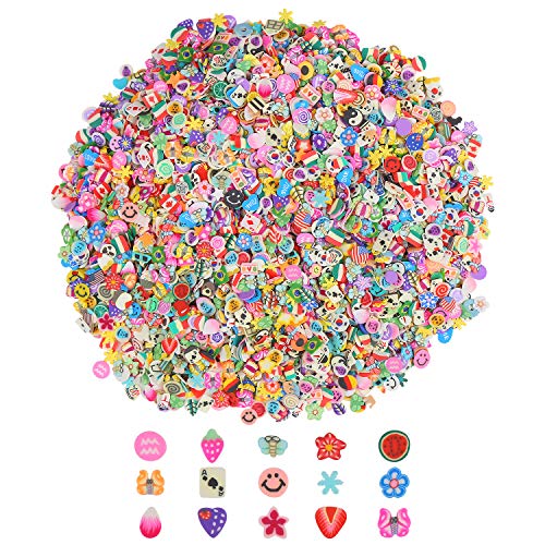 CCINEE 3D Nail Art Slices - 4500PCS Assorted Polymer Clay Designs