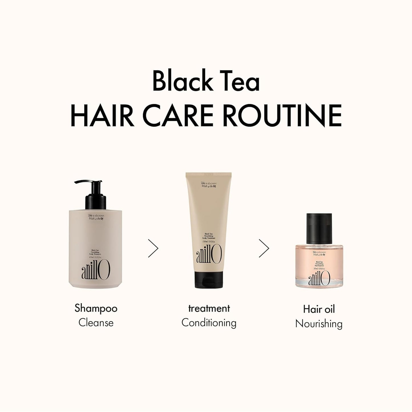 Black Tea Nourishing Hair Essence - Green Tea Oil, Protein & Biotin for Shine | Vegan, Paraben-Free 50ml