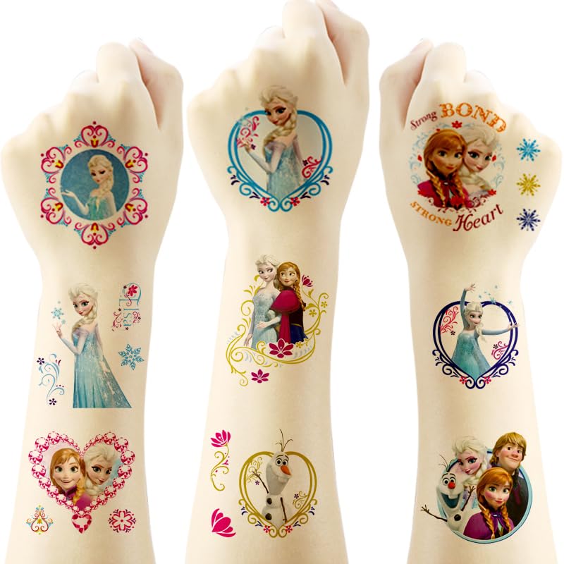 Frozen Temporary Tattoos - 40 Sheets of Cute Ice Princess Stickers