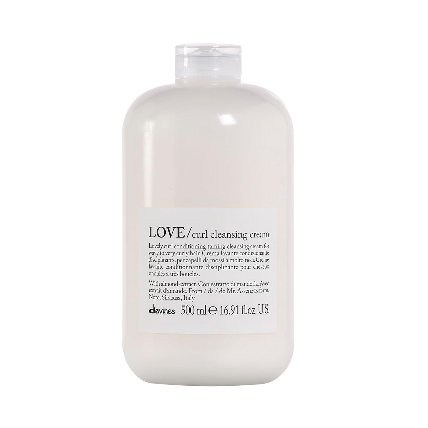 Davines LOVE Curl Co-Wash | 2-in-1 Conditioning Shampoo for Wavy & Curly Hair - Gentle Cleanse with Baobab Pulp