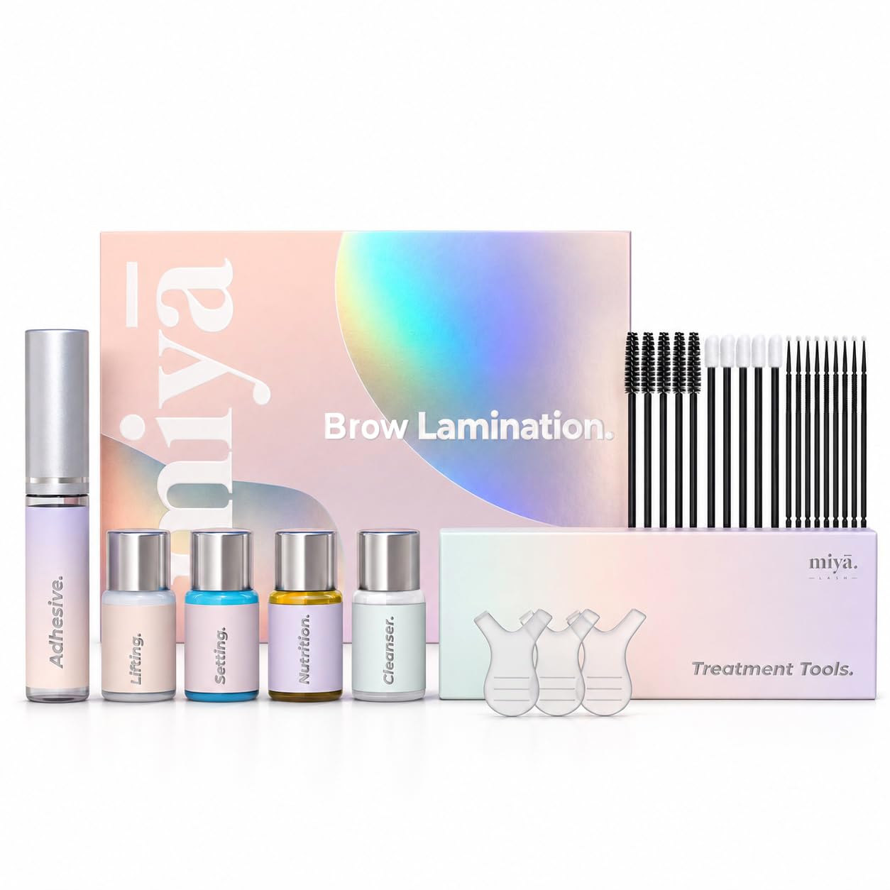 Miya Lash Brow Lamination Kit - Professional DIY Eyebrow Lift with Keratin | Fuller, Thicker Brows for 6 Weeks | Includes Tools & Instructions