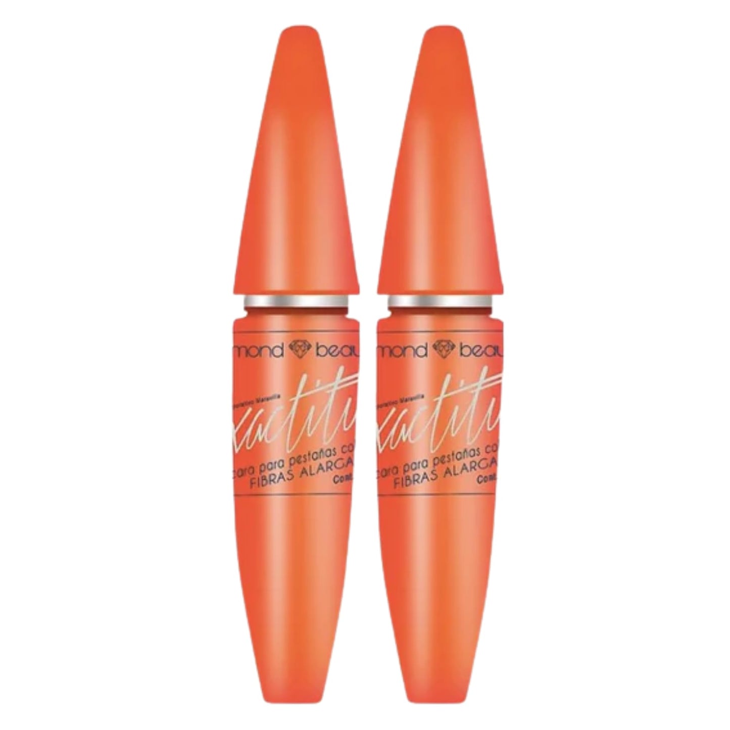 Rimel De Pestañas Precision Mascara For Women With Lengthening Fibers, Prime Mascara 2 Pack - Orange Tube for Defined, Lush Lashes