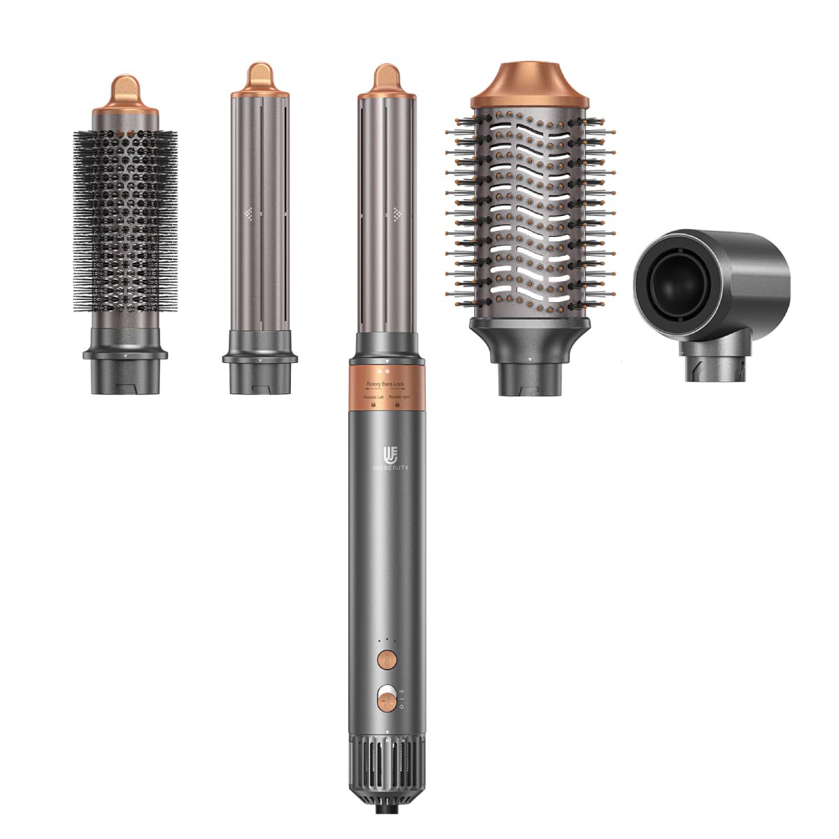 Hair Dryer Brush Air Styler - 7-in-1 Ionic Multi-Styling Tool | Fast Blow Drying, Auto Wrap Curlers, Frizz-Free Volumizer