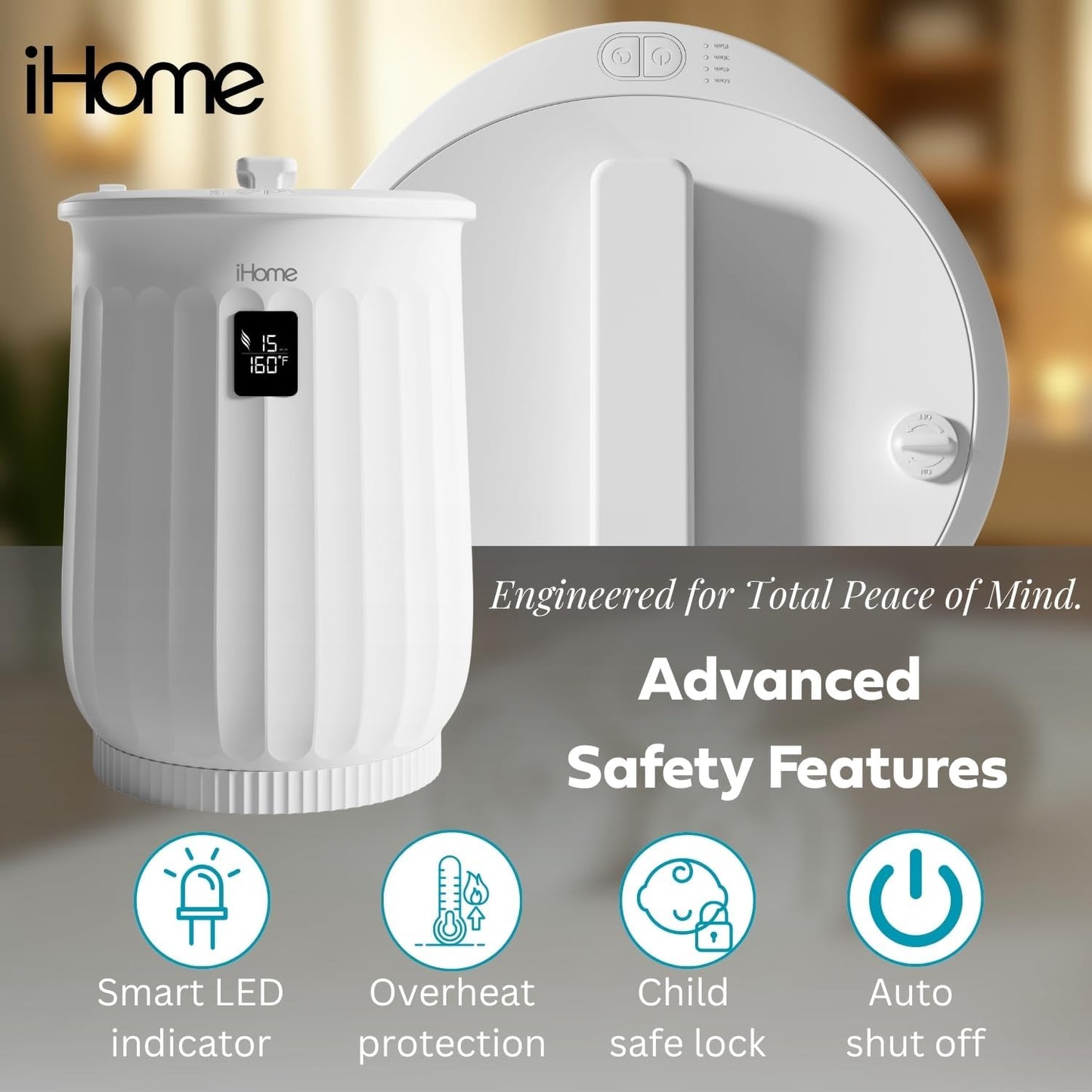 iHome Luxury Towel Warmer - 20L Large Hot Towel Heater with Fragrance Pad Holder | Ideal for Spa, Blankets & Bathroom Use