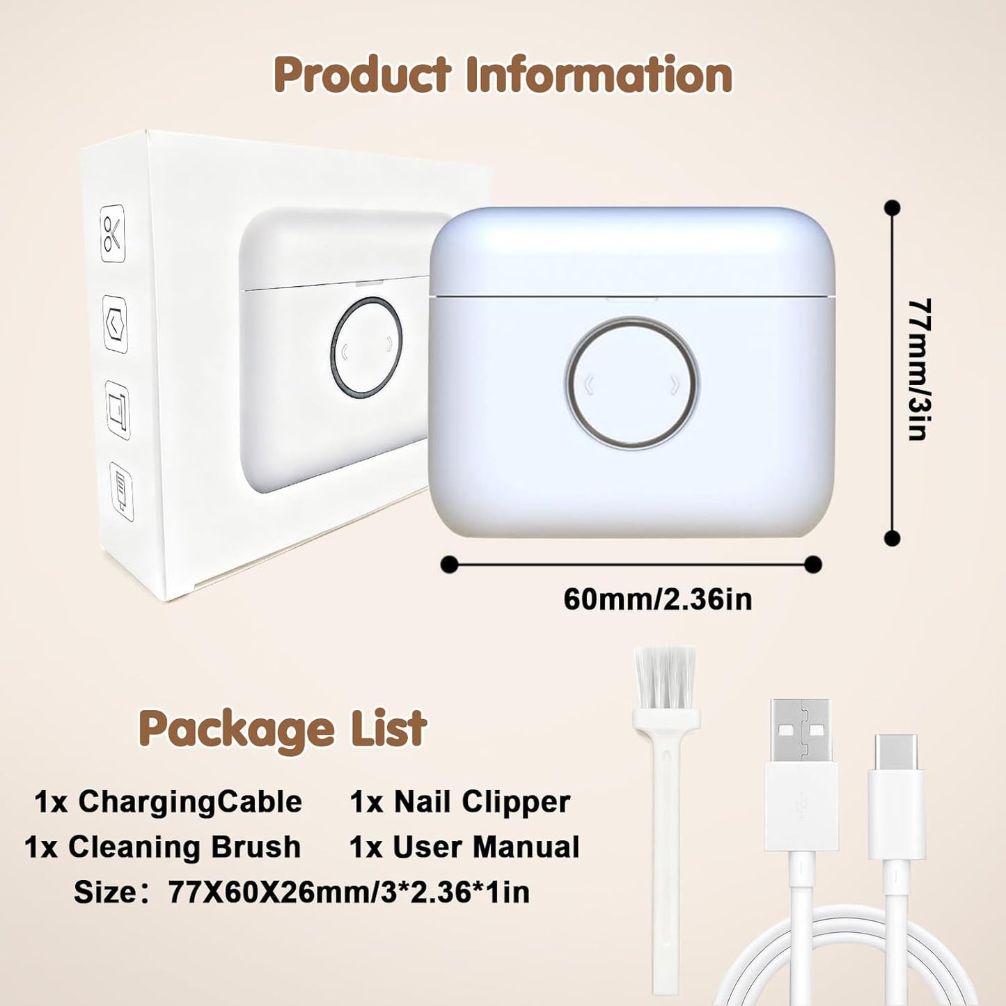 Electric Nail Clipper - Adjustable Blade for Thick & Thin Nails | Automatic Trimmer for Seniors, Adults & Babies (White)