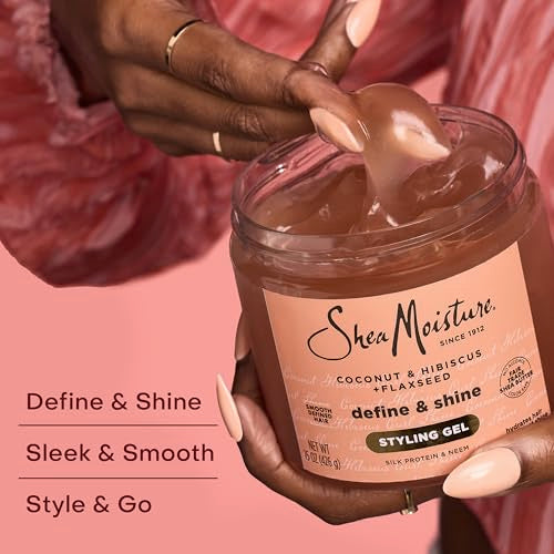 SheaMoisture Coconut & Hibiscus Define & Shine Gel 15oz for Curly Hair