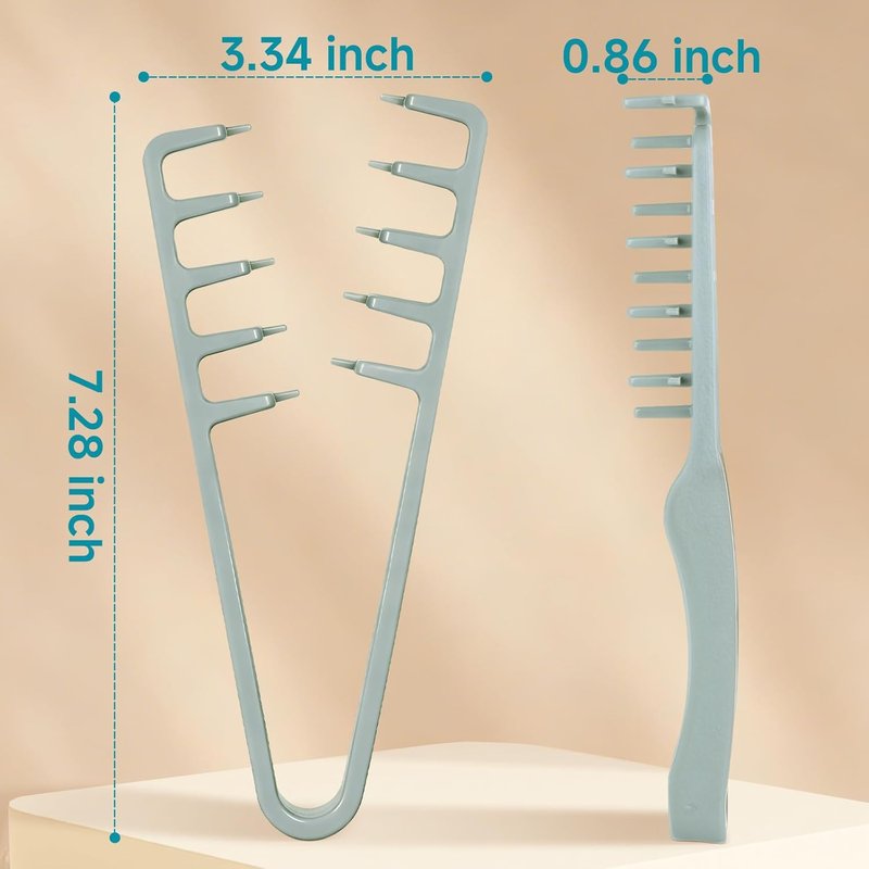Volumizing Texture Comb - Wide-Tooth Styling Tool for Men & Women | ABS Plastic, Textured Grip, Grey