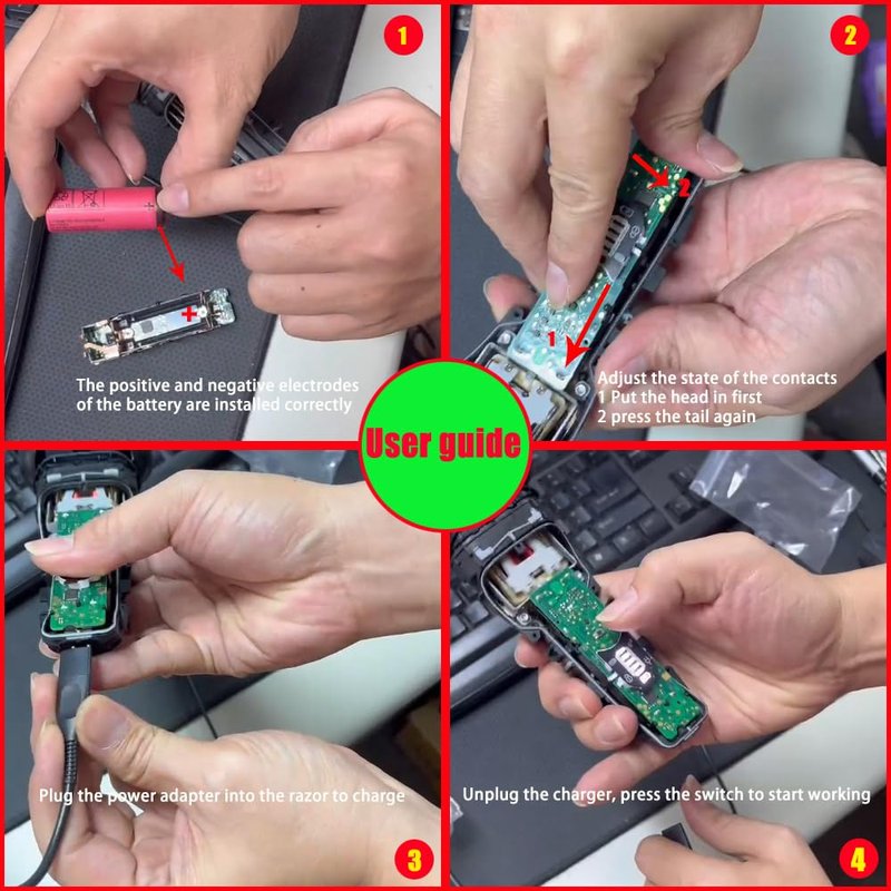 HUYUN S9 Types 5793 Battery Compartment PCB Assembly Parts Replacement for Braun Series 9 Shavers