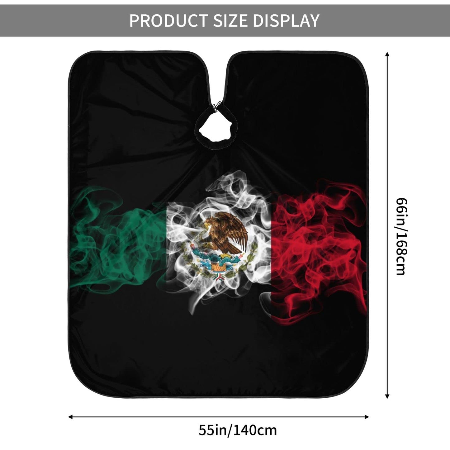 Mexico Flag Salon Barber Cape - Professional Hairdressing Waterproof Hair Cutting Cape With Adjustable Snap Closure-Haircut Apron For Hair Stylist And Home Use-55''X66''