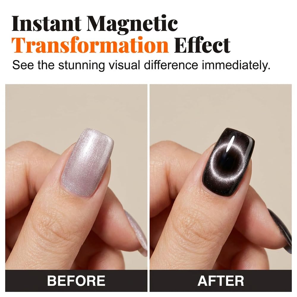 Cat Eye Nail Magnet Tool - Ring Shaped Hollow Design for DIY Nail Art | Portable & Easy to Use