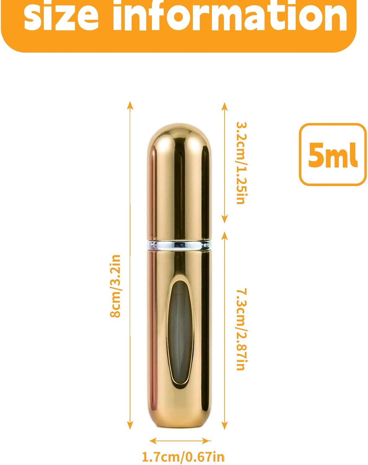 Portable Perfume Atomizer Bottle - Refillable 5ml Mini Spray for Travel | 4-Pack for Men & Women