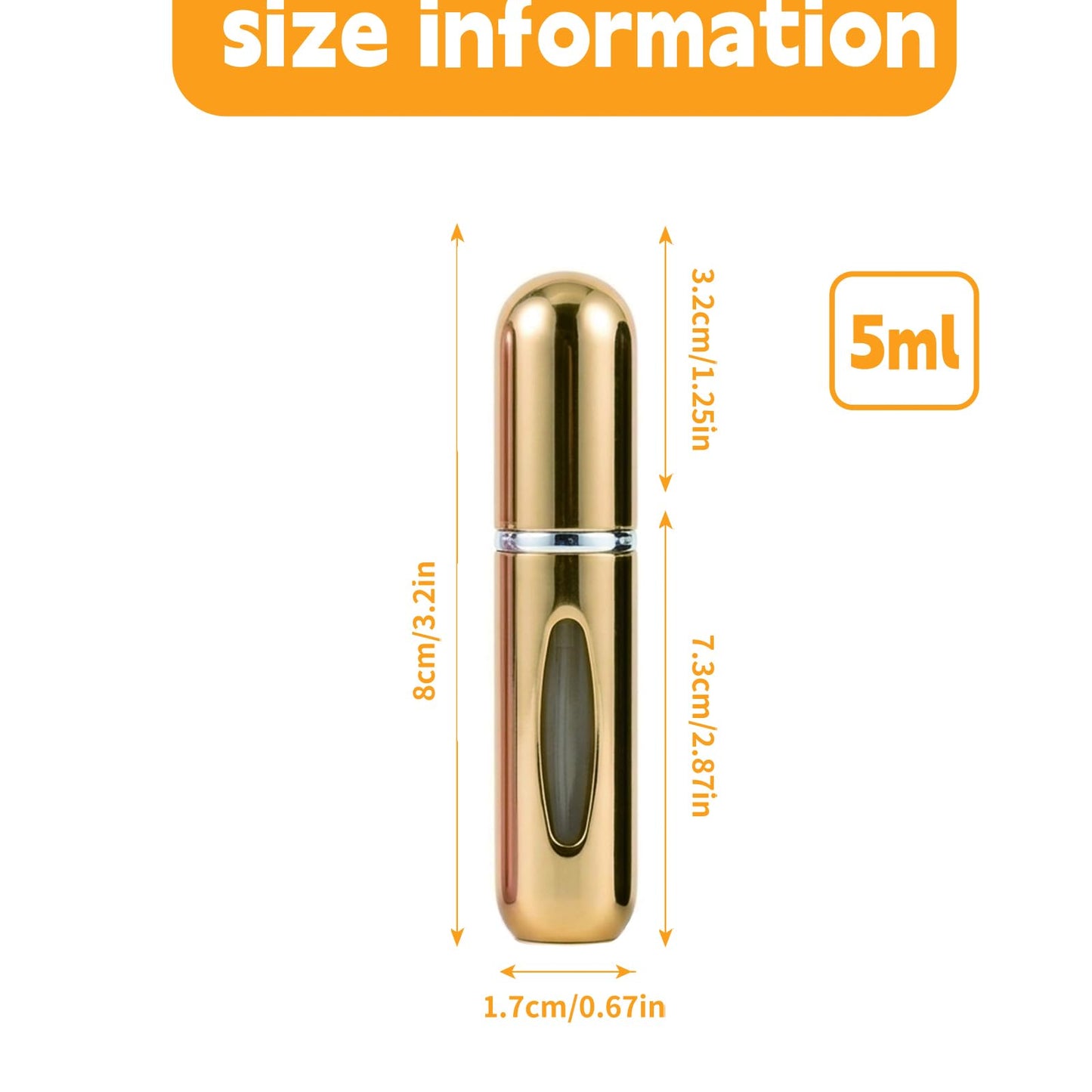 ZeniPremunz Perfume Travel Refillable Portable Atomizer Bottle,4Pcs 5ml Mini Perfume Bottle,Perfume Refill for Women Men Small Mister Spray Bottle, for Travel and Outgoing