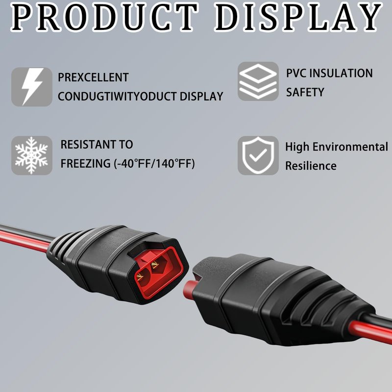 2-Pack 10-Ft 16AWG Extension Cable Fit for NOCO GC004 X-Connect, with Fused WaterproofPlugs for Genius Smart Battery Chargers, Compatiblewith GENIUS1, GENIUS2, G750, G1100, G3500
