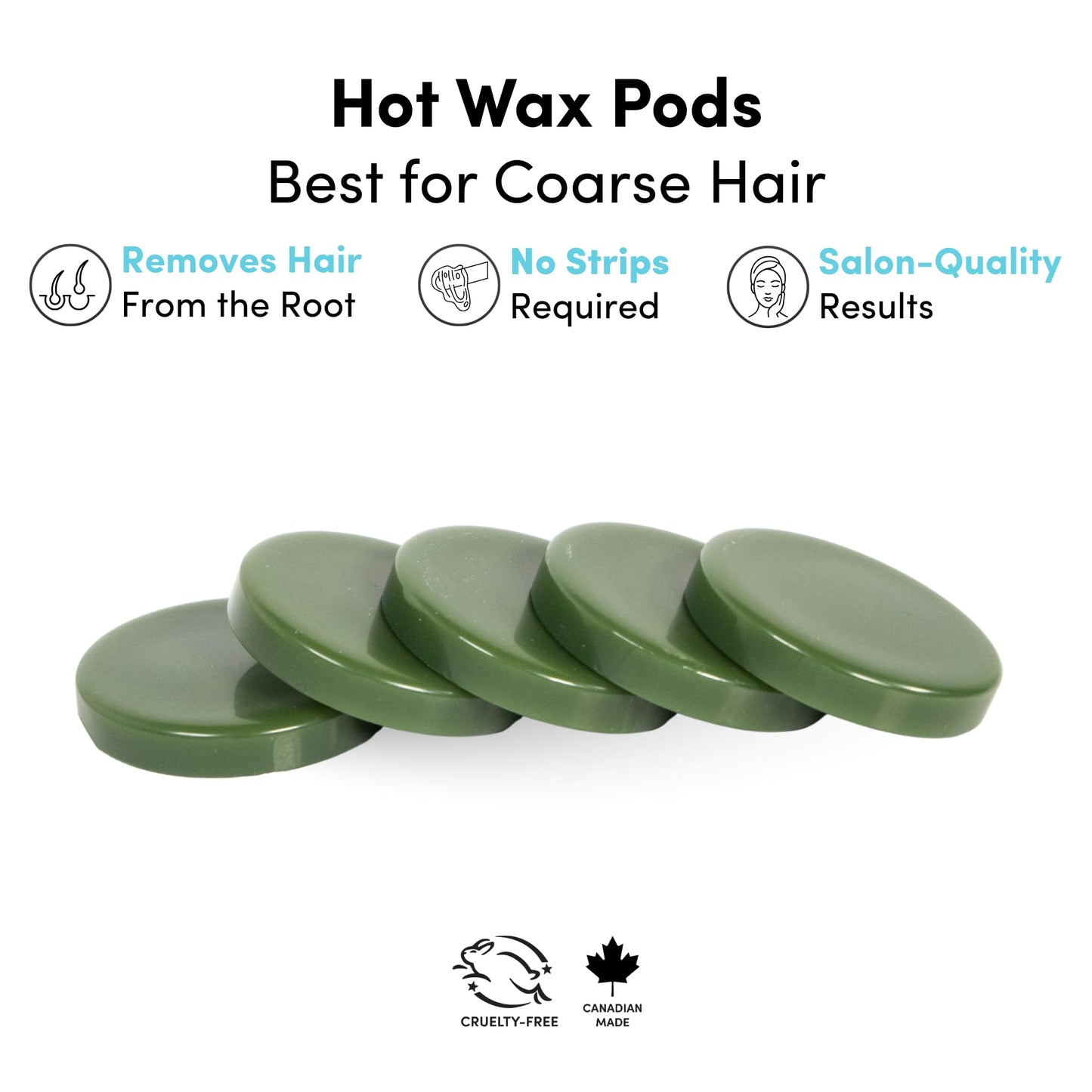 Parissa Hard Wax Refill Pods |15 Pods (13.2 Oz) | No-Strip Hot Wax with Natural Beeswax, Salon-Strength for Brazilian, Bikini & Facial Hair Removal | For Sensitive Skin, Chin, Upper Lip & Face