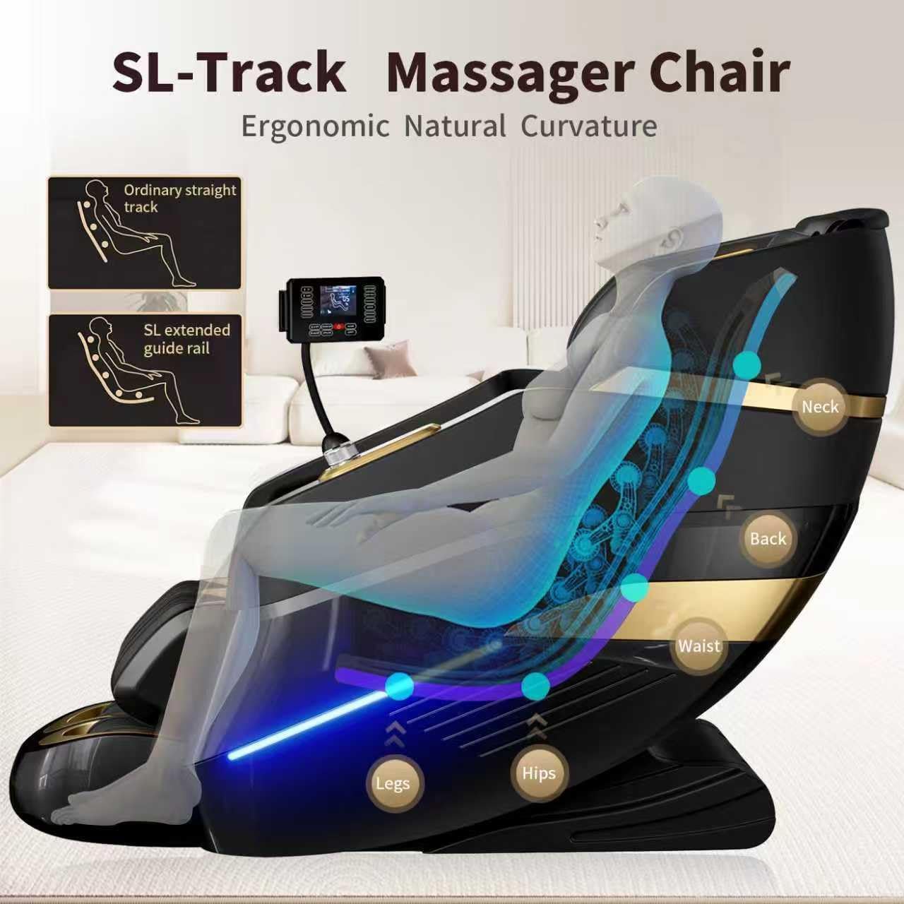 Full Body Massage Chair - 3D SL-Track Shiatsu Recliner with Heat | Zero Gravity, Airbag Massage & Calfrest Extension